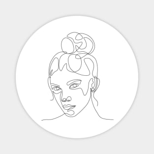 Beautiful girl lineart Magnet